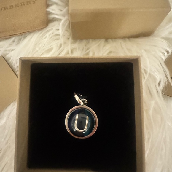 Burberry Blue and Silver Initial Pendant - Picture 1 of 5